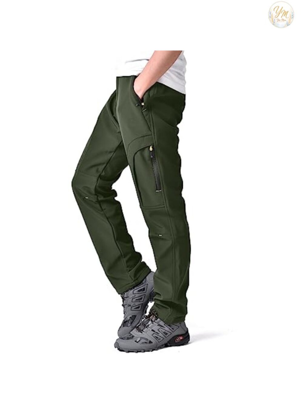 Men's Convertible Winter Pants Water Repellent Fleece Lined Quick Dry UPF 50